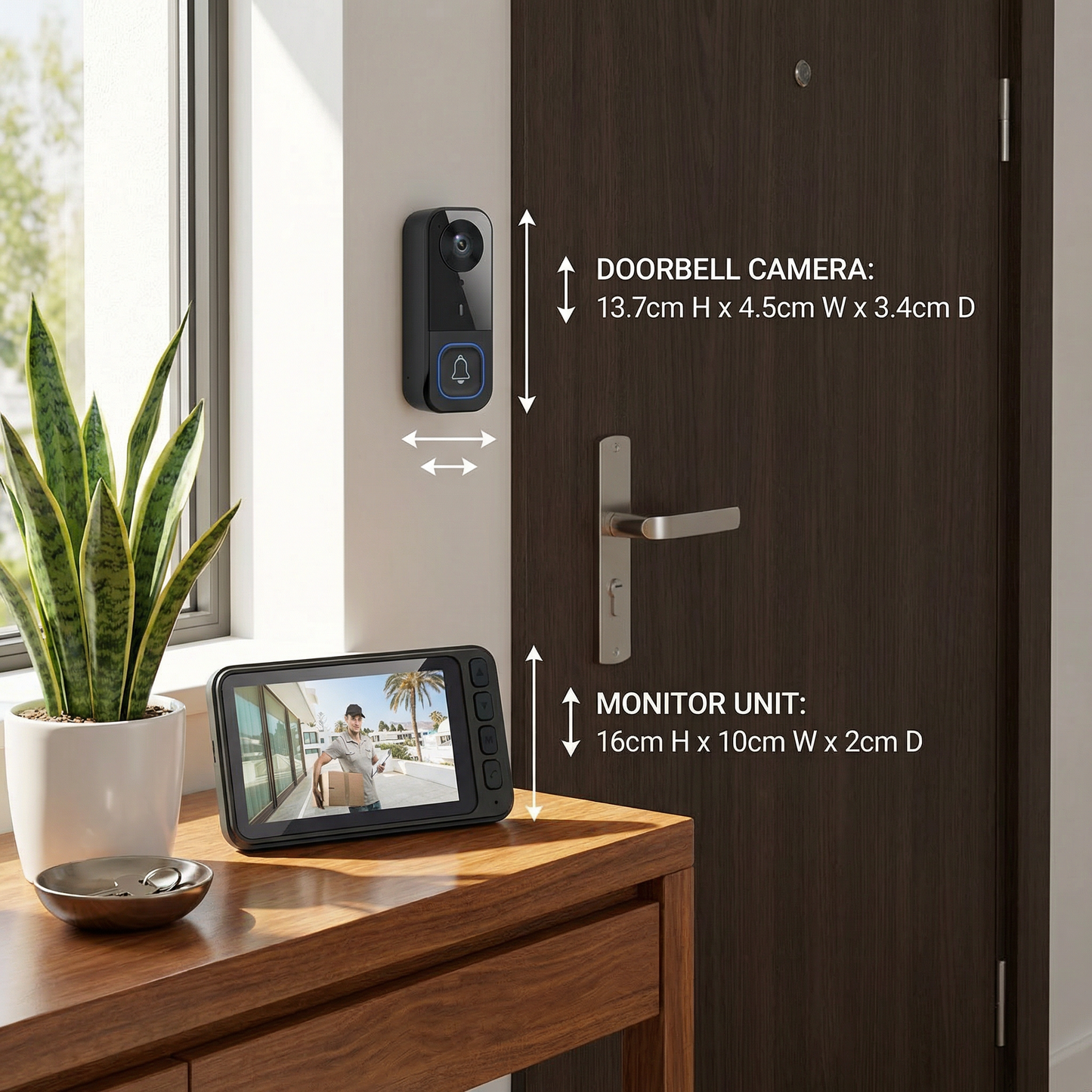 Wireless Smart Video Doorbell Camera – HD Security with Two-Way Talk & Motion Alerts
