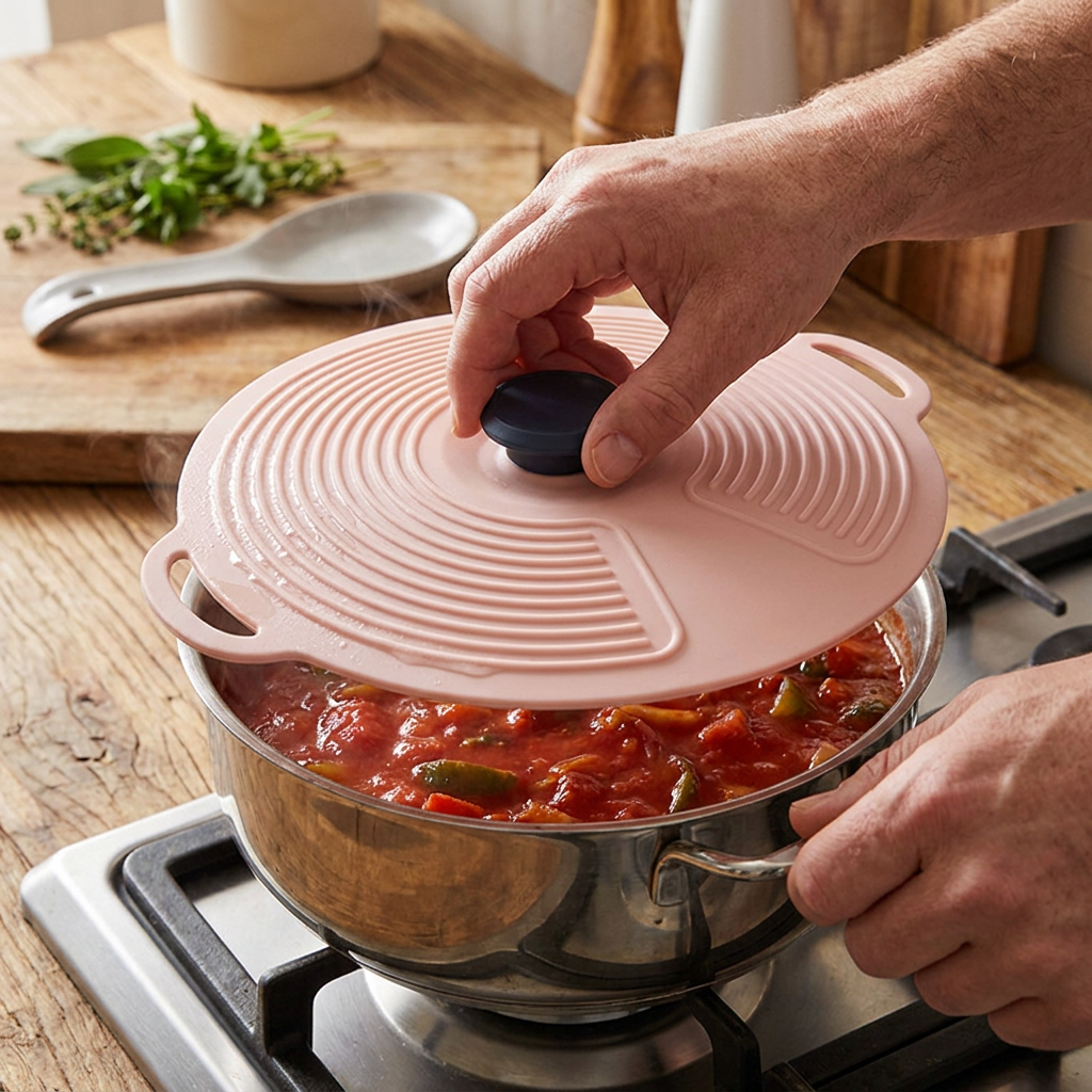 Universal Silicone Pot Cover for Fresh Keeping and Cooking Protection