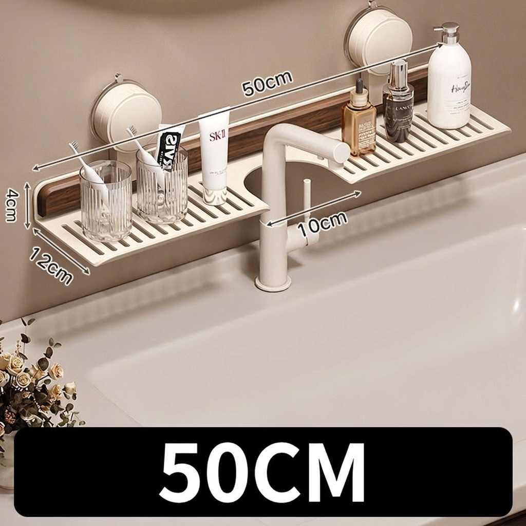 Modern Sink Shelf with Suction Cup – Drill-Free Storage Rack for a Beautiful Home