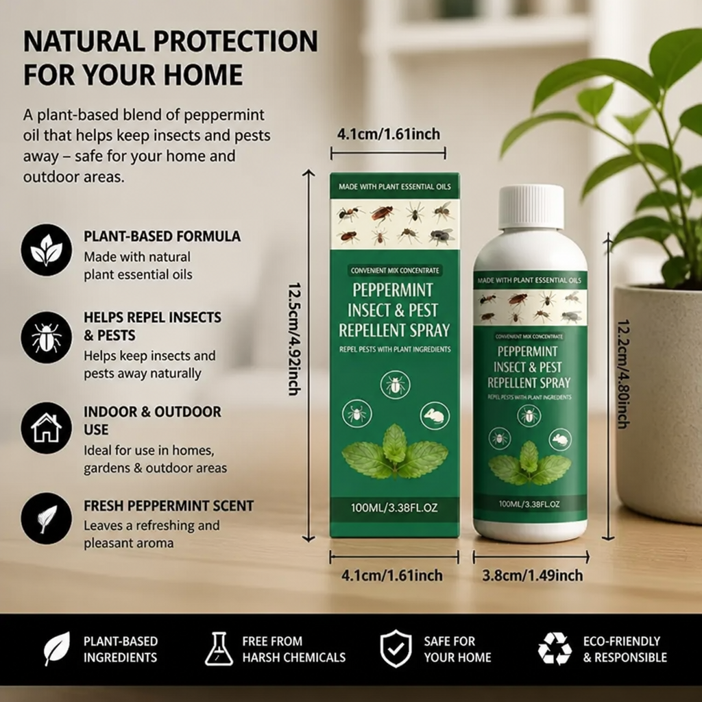Peppermint Oil Insect & Pest Repellent Spray – For Home & Garden