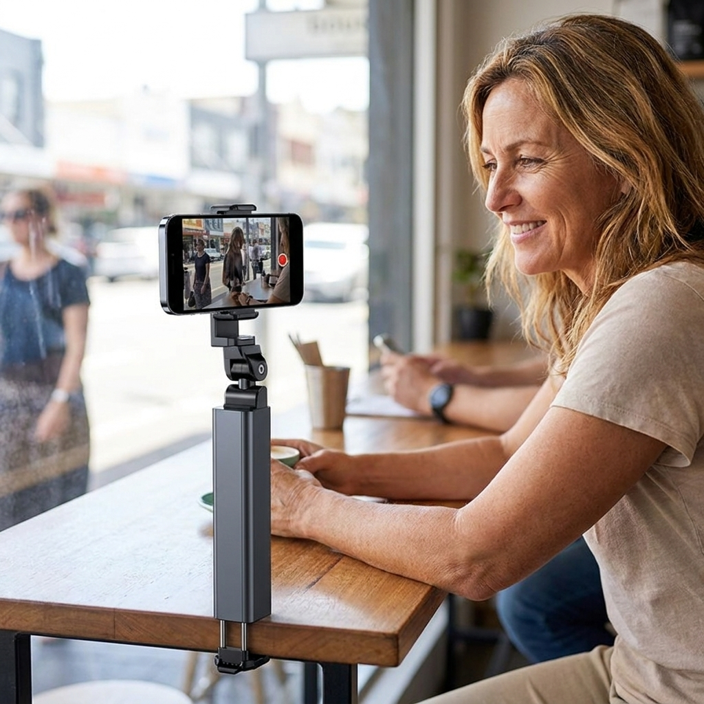 Travel Phone Holder – Foldable and Adjustable Stand for Comfortable Use On the Go