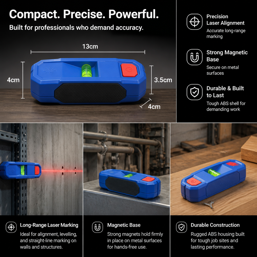 3-in-1 Magnetic Laser Level & Stud Finder