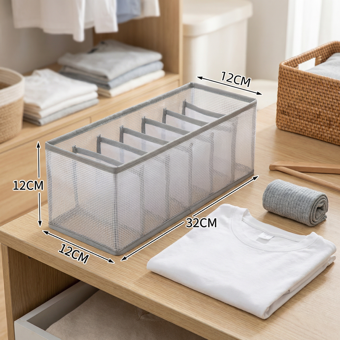 Foldable Clothes Organizer Box with Handles