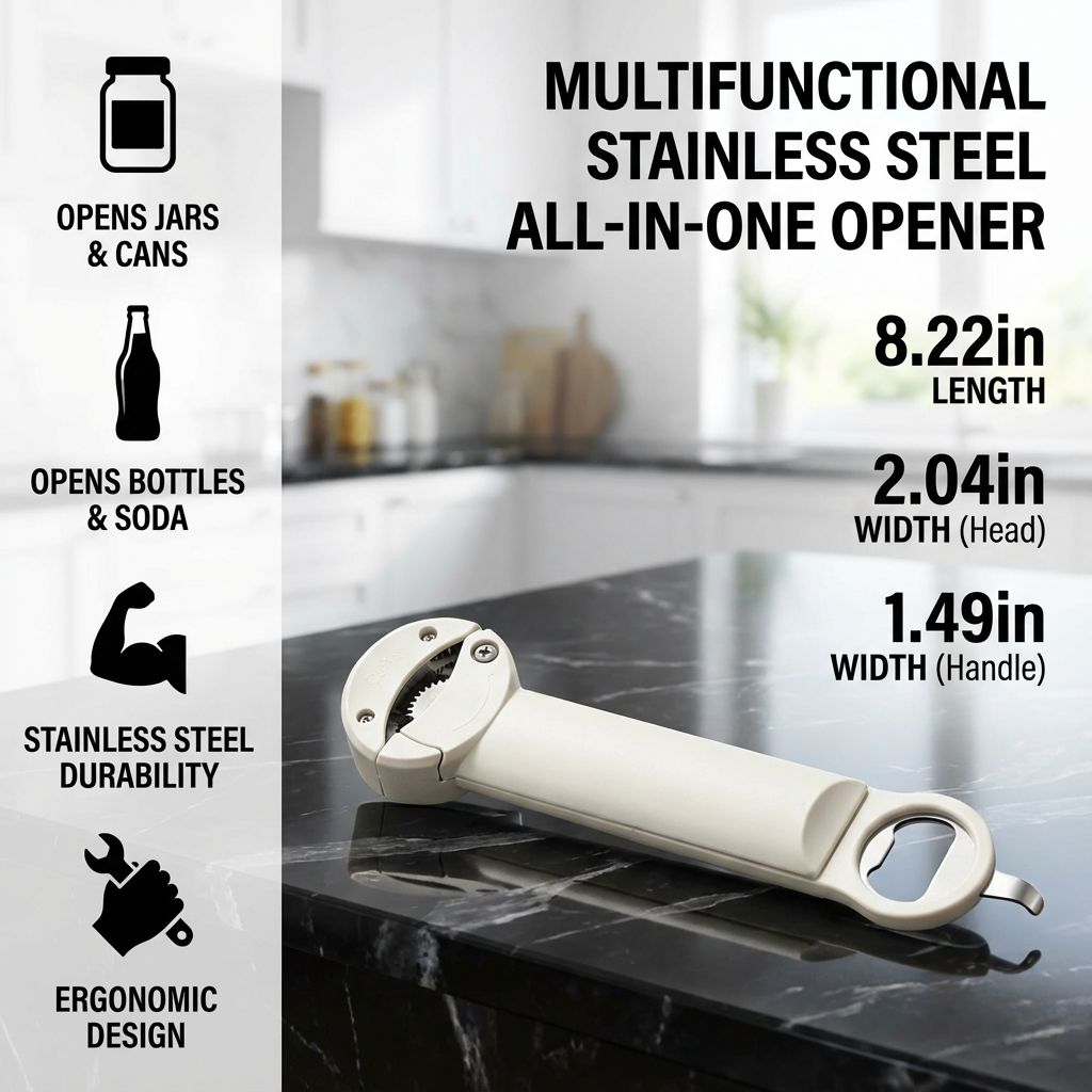Multifunctional Stainless Steel All-in-One Opener