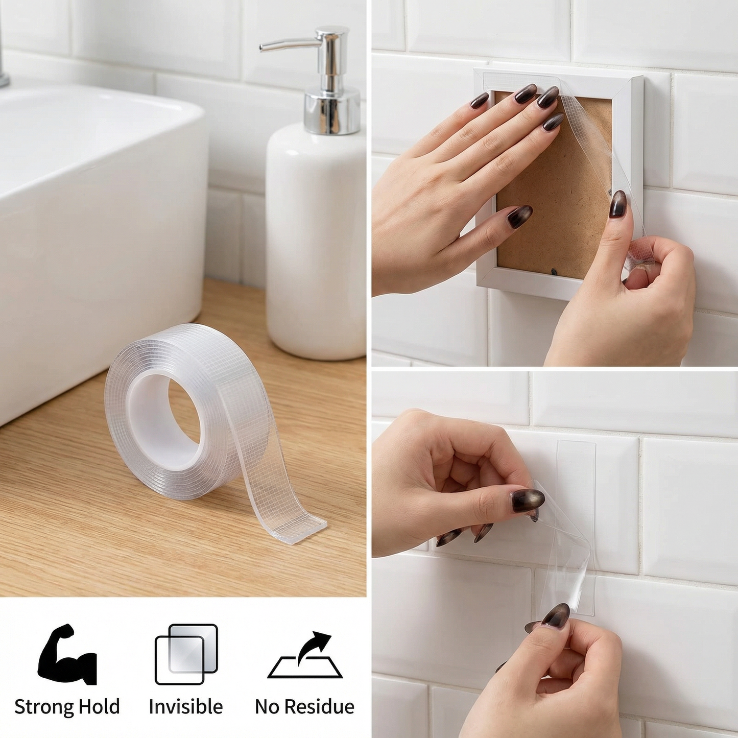 Invisible Double-Sided Tape – Strong Hold Without Residue
