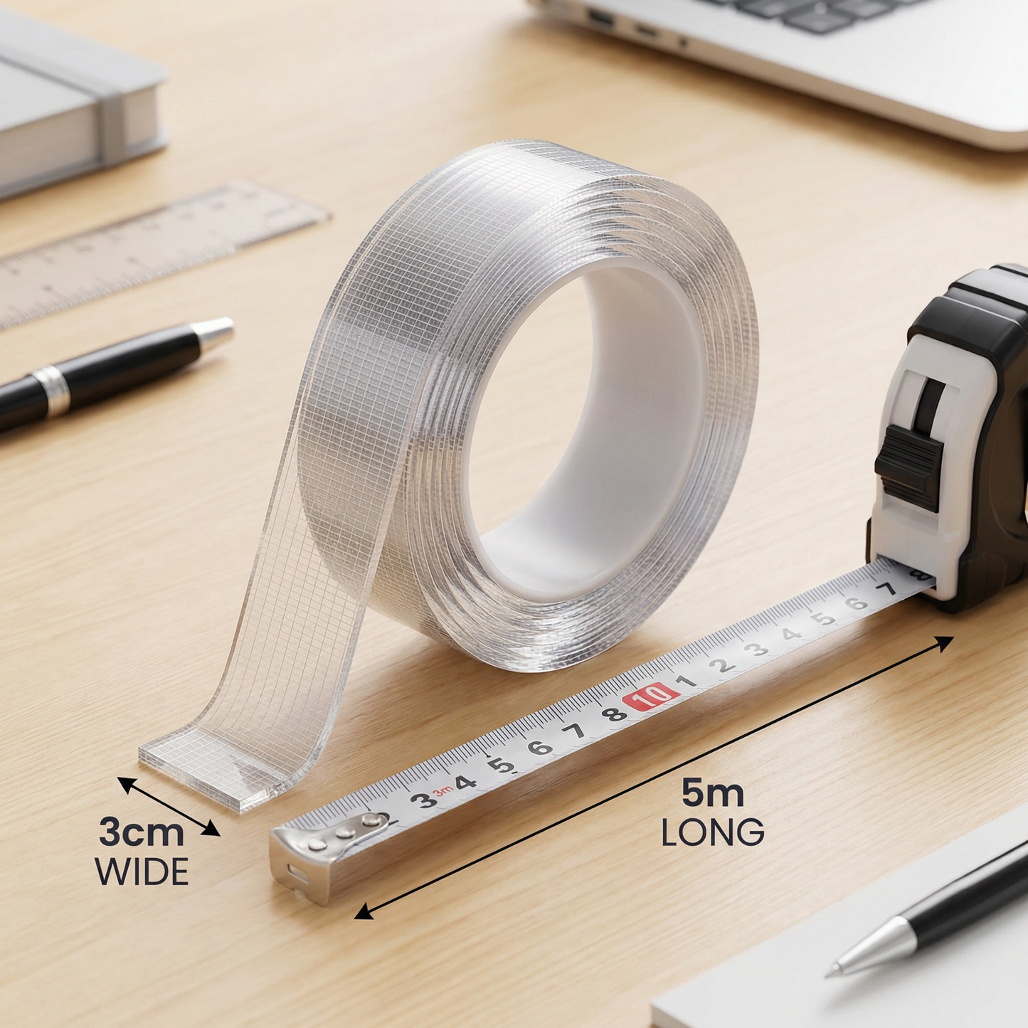 Invisible Double-Sided Tape – Strong Hold Without Residue