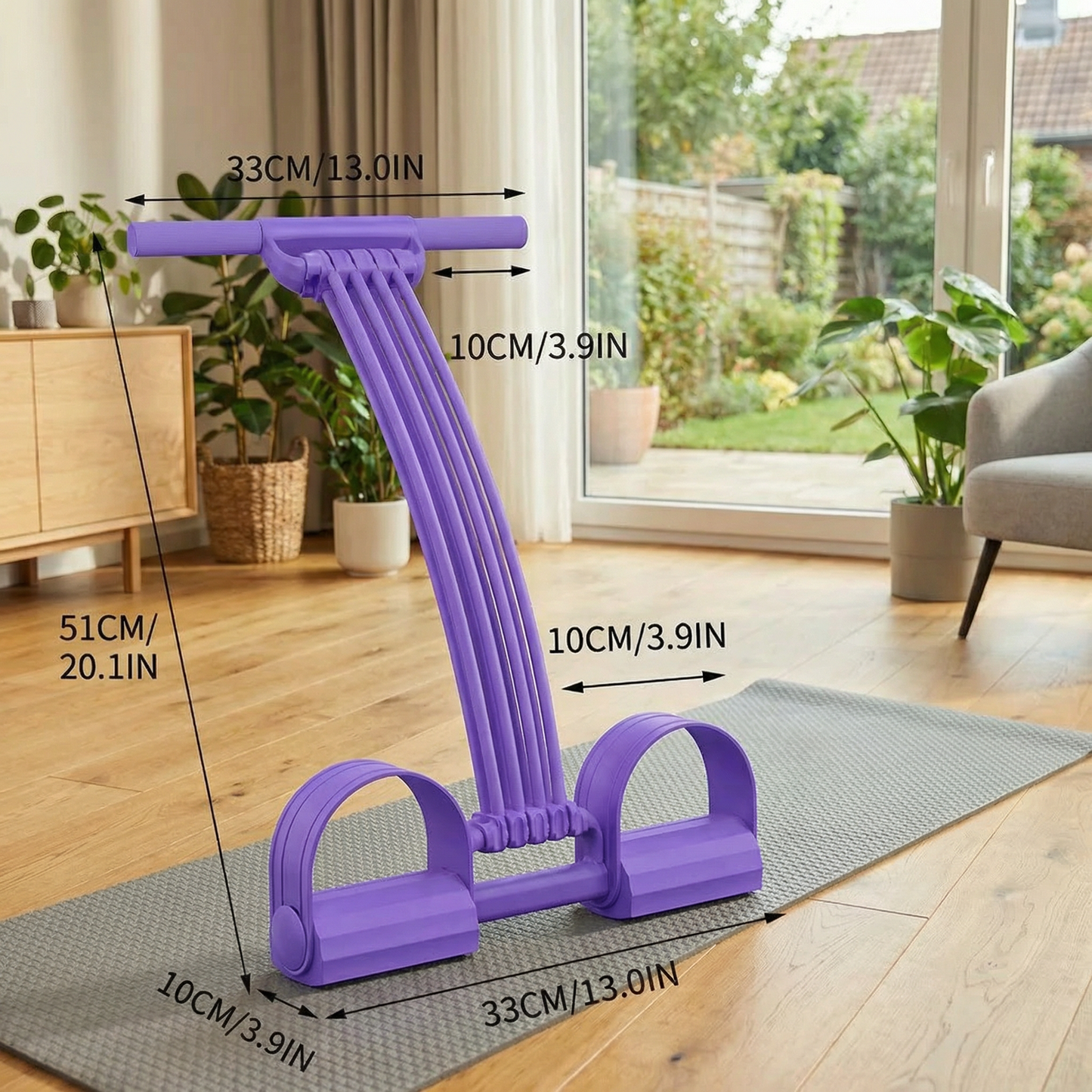 Multifunctional Fitness Band with Footrests – For Abdomen, Arms & Legs