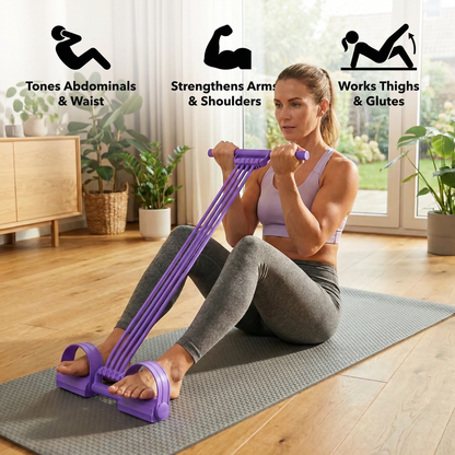 Multifunctional Fitness Band with Footrests – For Abdomen, Arms & Legs
