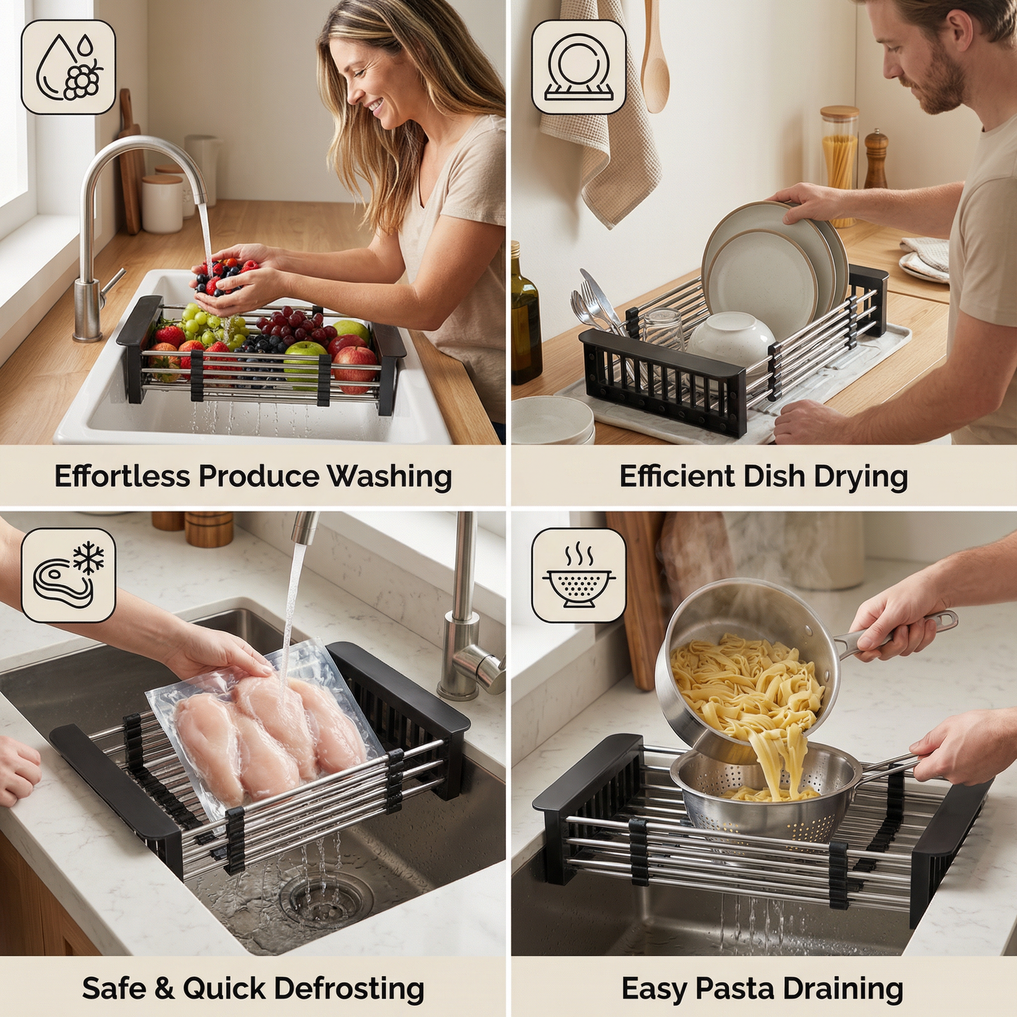 Adjustable Drainer Rack For The Sink