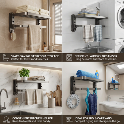 Foldable Suction Cup Towel Holder
