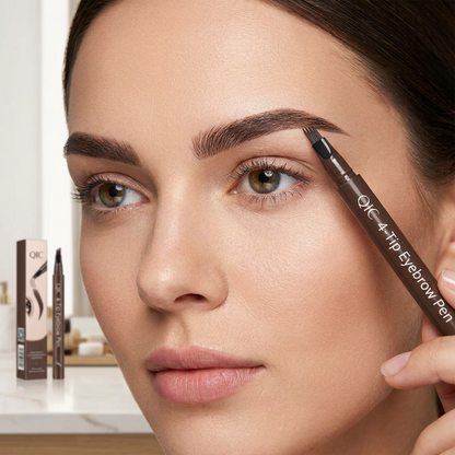3D Natural-Looking Brow Pen – Waterproof 4-Tip Eyebrow Pencil
