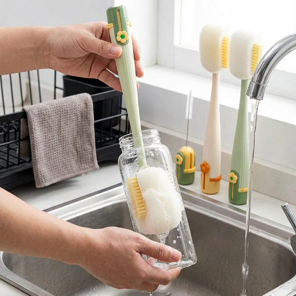 Practical 5-in-1 Bottle Cleaner