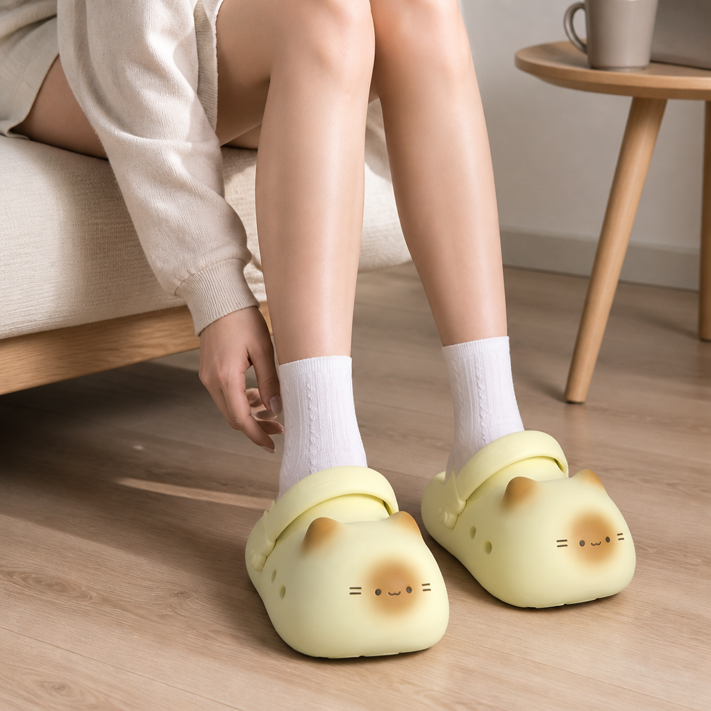 KittyCloud Comfort Clogs – Ultra-Soft Cat Slippers