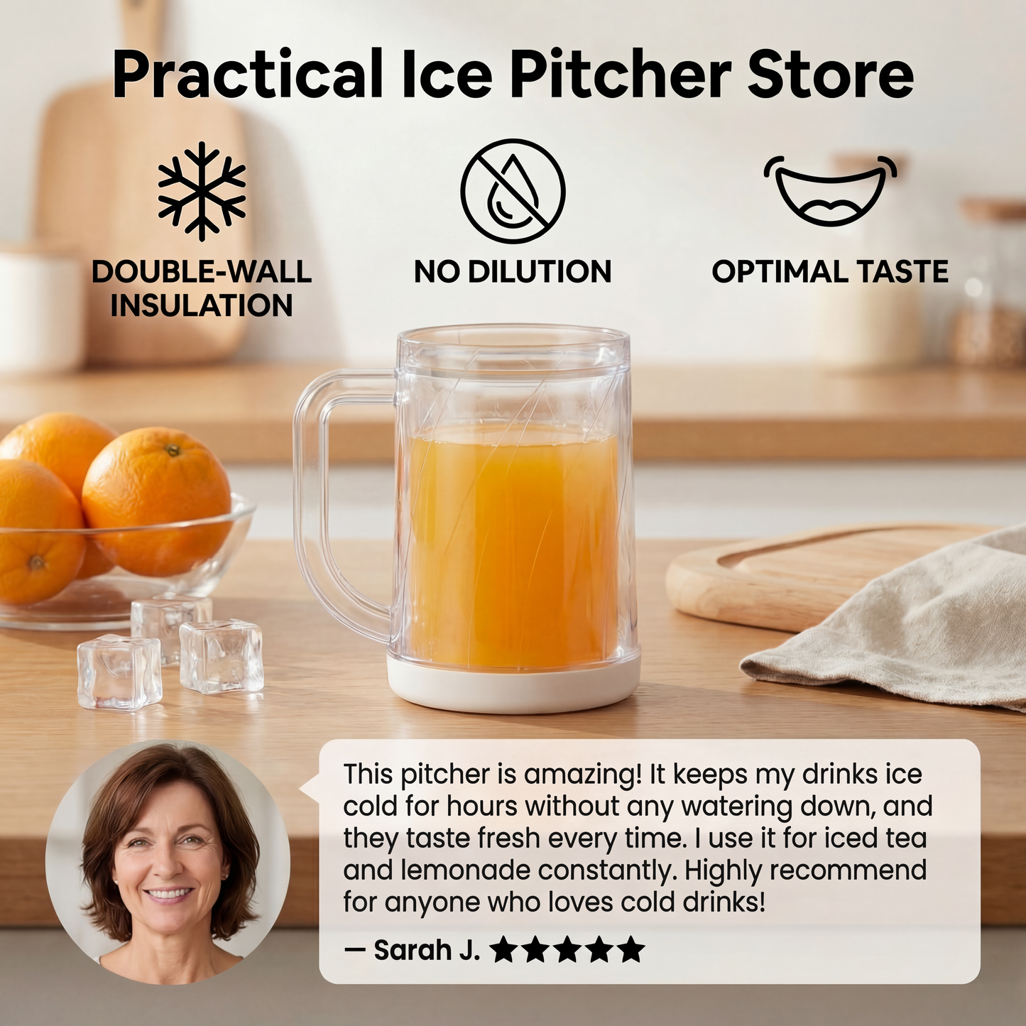 Practical Ice Pitcher