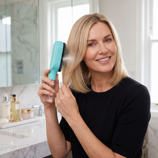 Anti-Frizz Spray Hair Brush – Smooths Flyaways and Makes Hairstyling Easier