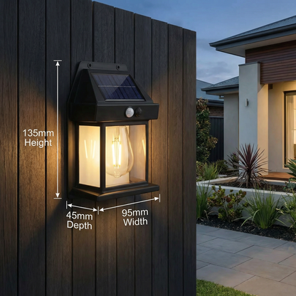 Solar LED Wall Light – Waterproof Outdoor Lamp with Light Sensor for Garden, Yard and Fence (2 pieces)