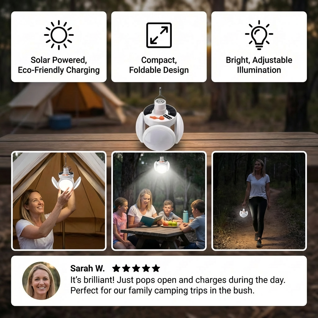Practical Solar Outdoor and Camping Lamp