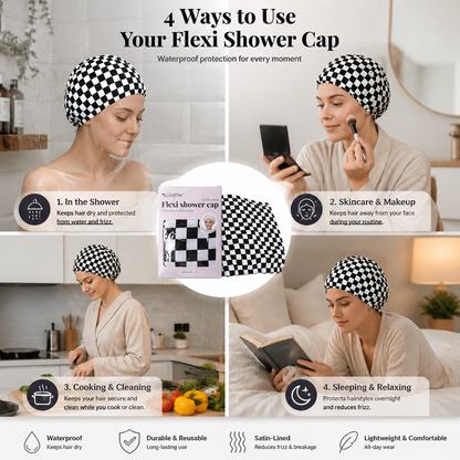 Practical Shower Cap – Waterproof Hair Care Cap to Protect Against Frizz & Moisture