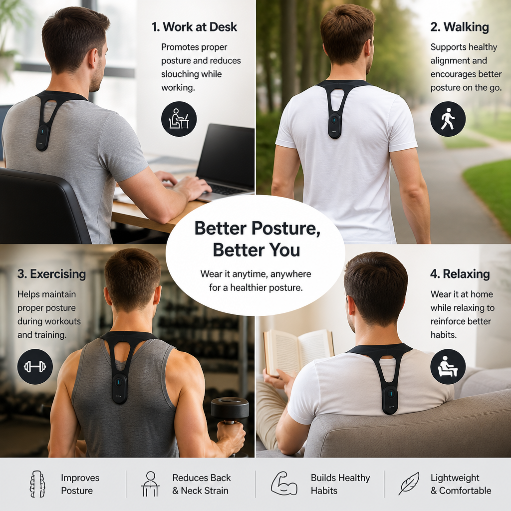 Ergonomic Posture Corrector – Back Support Device for Improving Healthy Posture in Daily Life