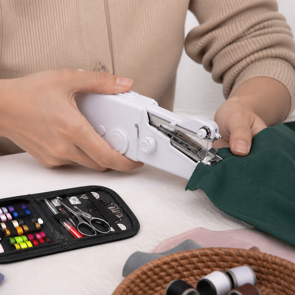 Portable Mini Sewing Machine for Quick Repairs and Home Use