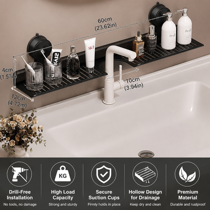 Modern Sink Shelf with Suction Cup – Drill-Free Storage Rack for a Beautiful Home
