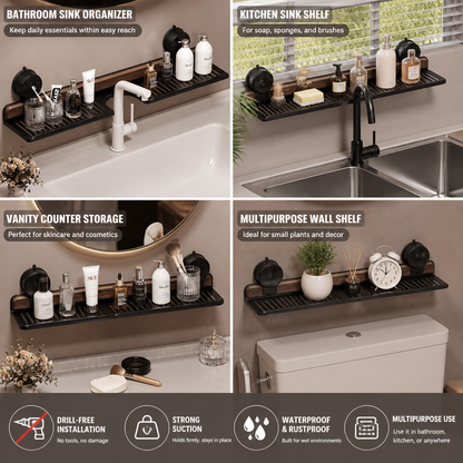 Modern Sink Shelf with Suction Cup – Drill-Free Storage Rack for a Beautiful Home