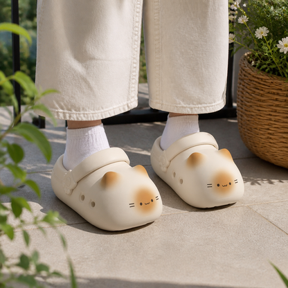 KittyCloud Comfort Clogs – Ultra-Soft Cat Slippers