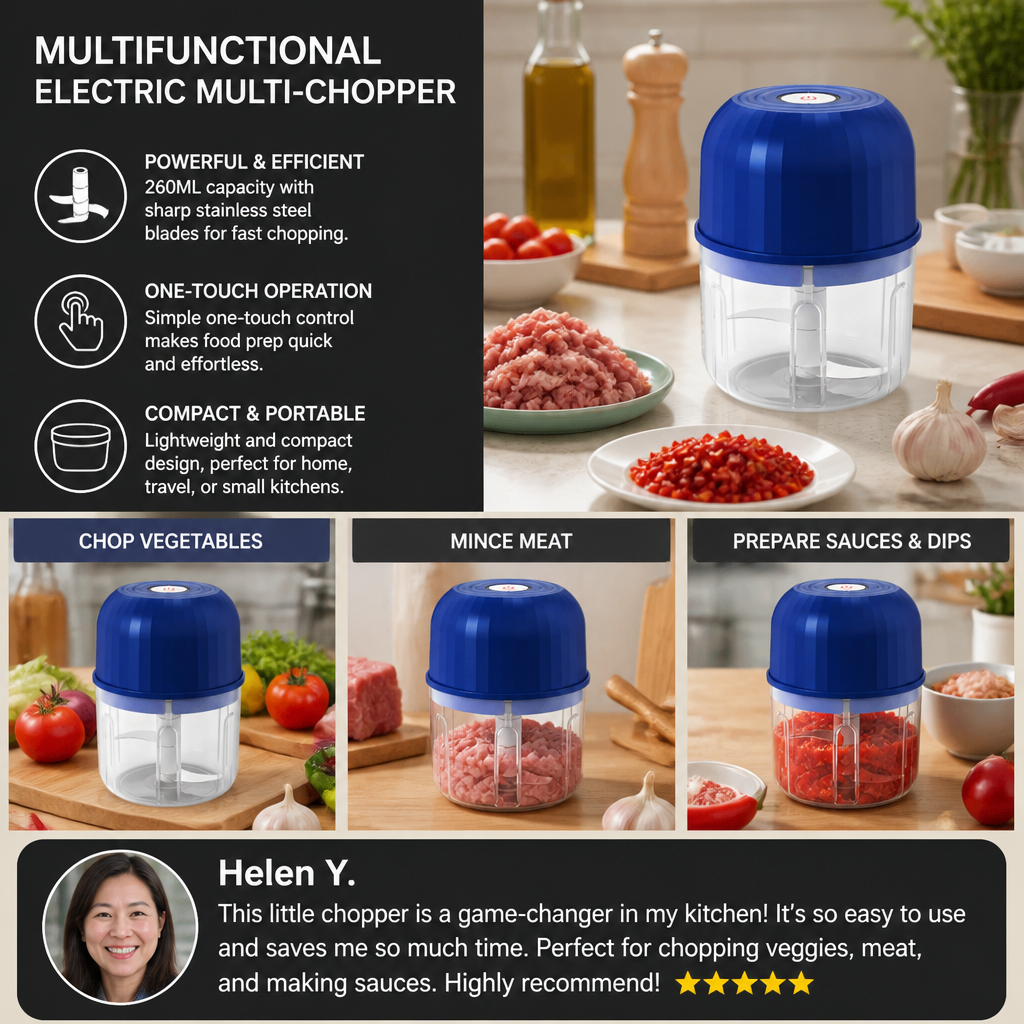 Multifunctional electric multi-chopper