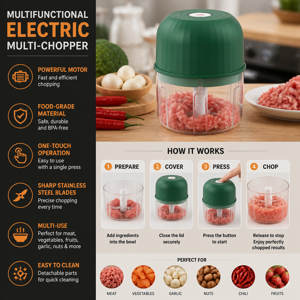 Multi Task Chopper Multifunctional electric multi-chopper – Aussie Home