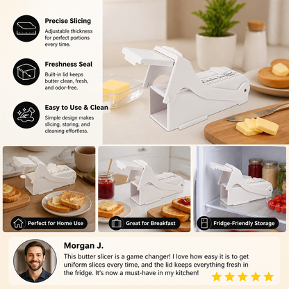 Butter Slicer with Storage Lid for Easy Cutting and Fresh Keeping