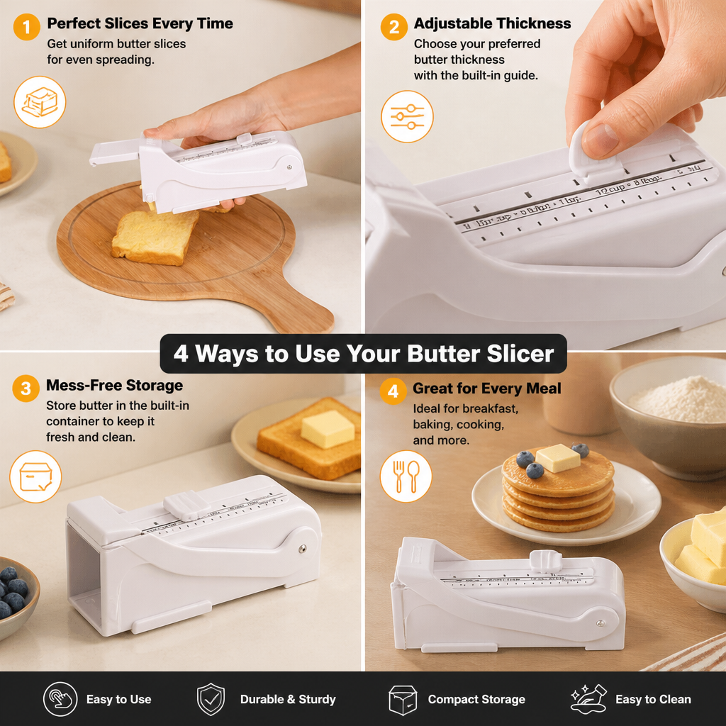 Butter Slicer with Storage Lid for Easy Cutting and Fresh Keeping