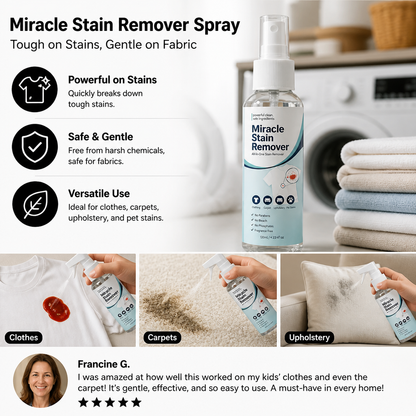 Miracle Stain Remover Spray – Tough on Stains, Gentle on Fabrics