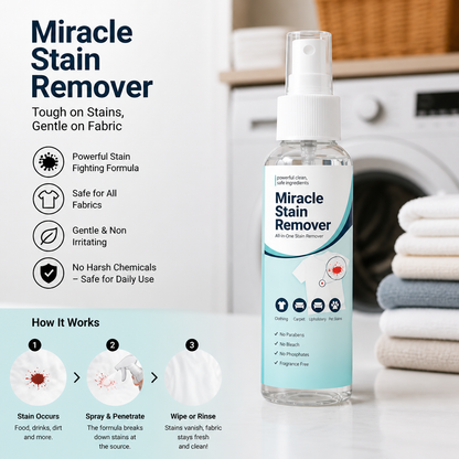 Miracle Stain Remover Spray – Tough on Stains, Gentle on Fabrics