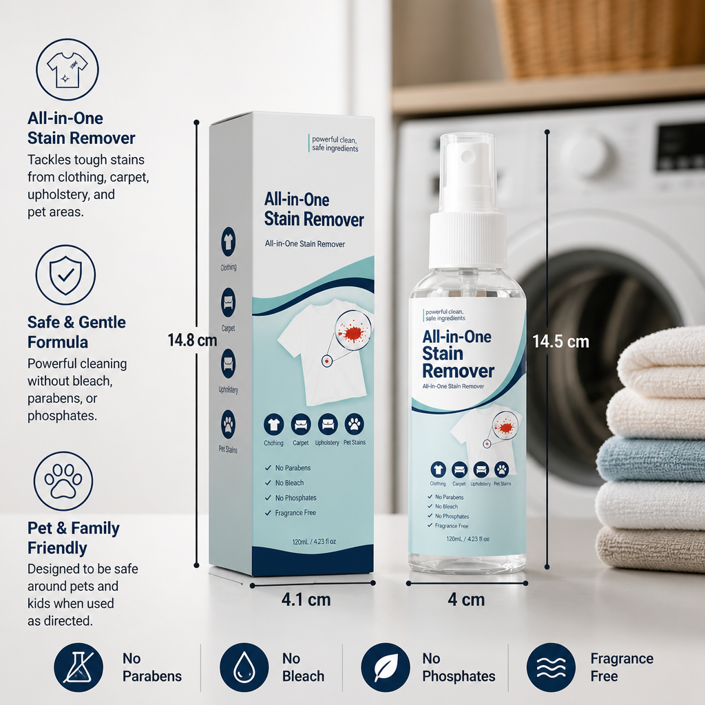Miracle Stain Remover Spray – Tough on Stains, Gentle on Fabrics