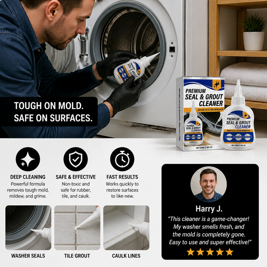 Mold Stain Remover Gel – Heavy-Duty Cleaner for Washer Seals, Grout & Caulk