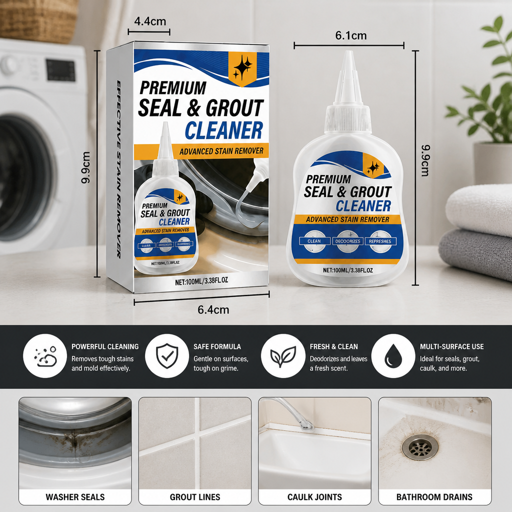 Mold Stain Remover Gel – Heavy-Duty Cleaner for Washer Seals, Grout & Caulk