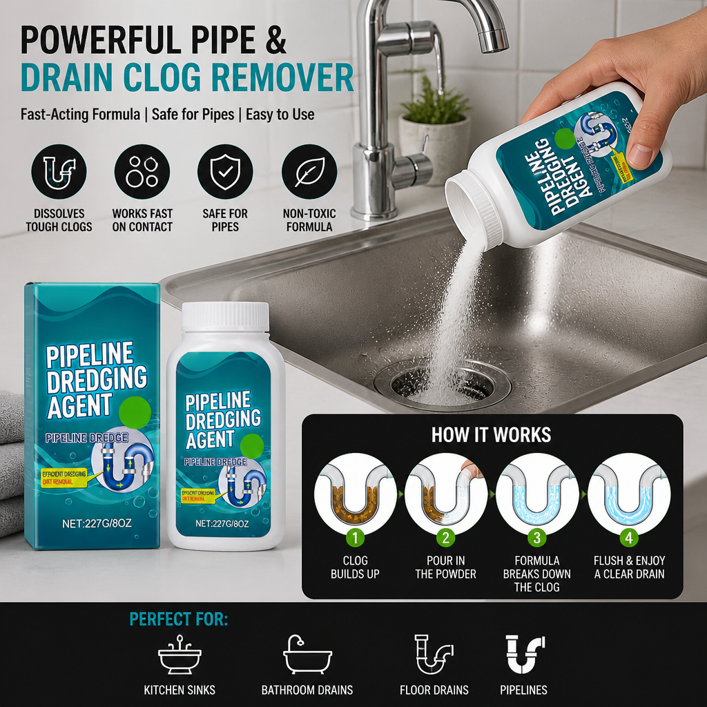 Drain Cleaner – Powerful Pipe & Drain Clog Remover