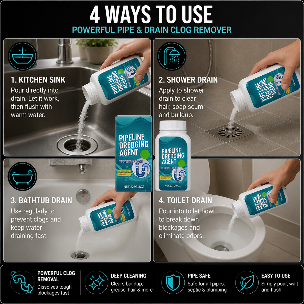 Drain Cleaner – Powerful Pipe & Drain Clog Remover