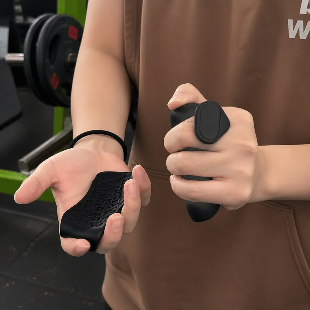 Silicone Gym Grip Gloves for Weightlifting and Cross Training