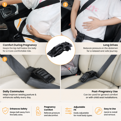 Car Travel Maternity Belly Support Strap – Adjustable & Comfortable Pregnancy Support