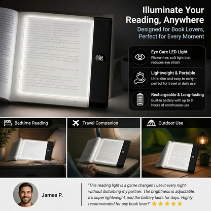 Rechargeable LED Reading Lamp – Portable Book and Night Light for Relaxing and Stress-Free Moments