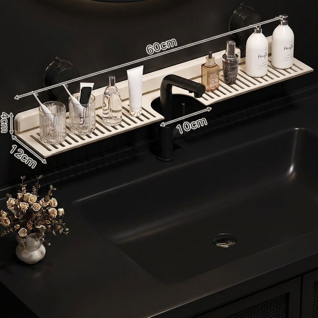 Modern Sink Shelf with Suction Cup – Drill-Free Storage Rack for a Beautiful Home