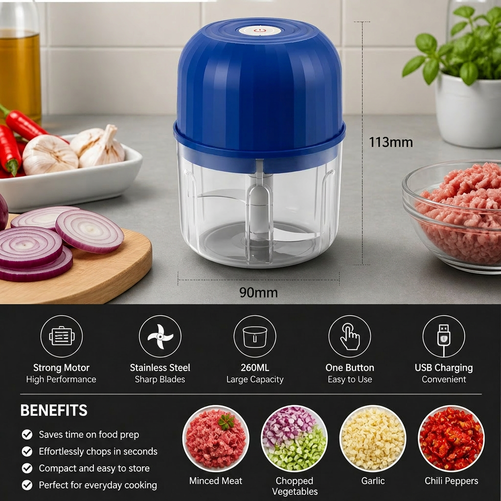 Multifunctional electric multi-chopper