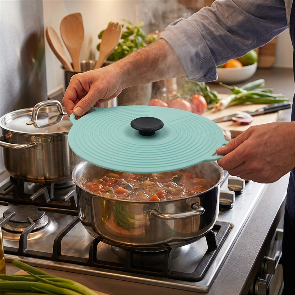 Universal Silicone Pot Cover for Fresh Keeping and Cooking Protection