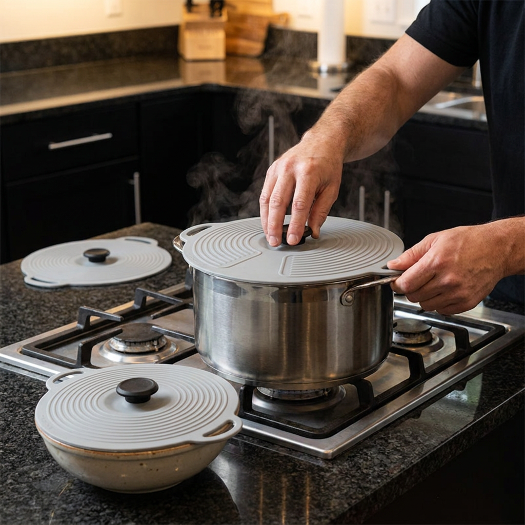 Universal Silicone Pot Cover for Fresh Keeping and Cooking Protection