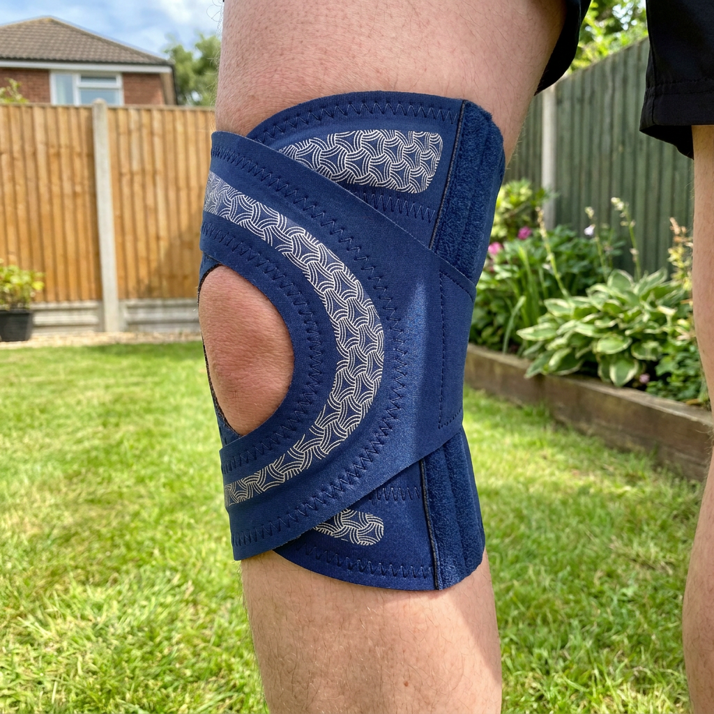 Adjustable Cross-Strap Compression Knee Brace for Sports & Joint Support