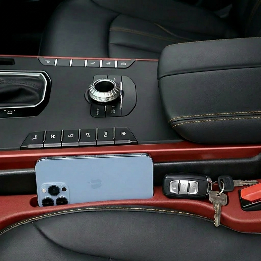 Universal Car Seat Gap Filler with Storage Function for a Cleaner Interior