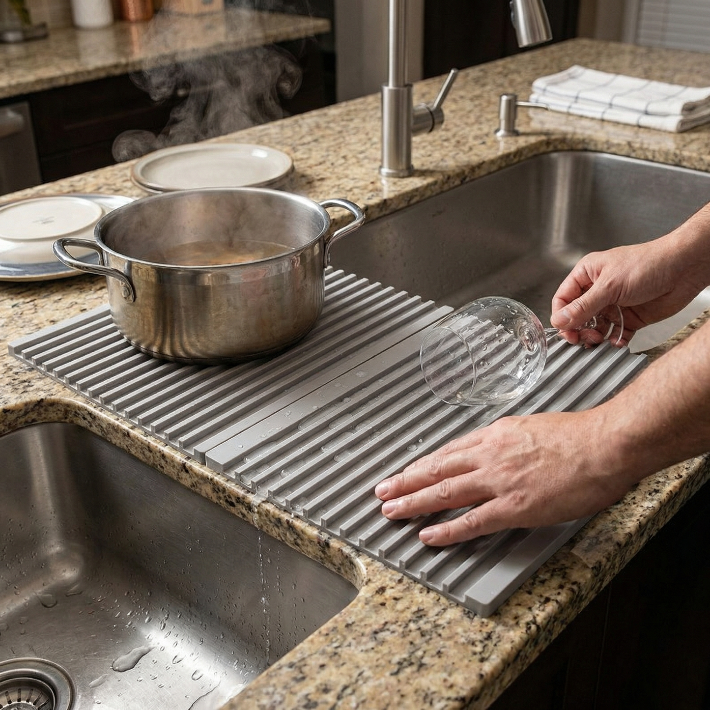 Foldable Silicone Drip Mat – Heat-Resistant Design
