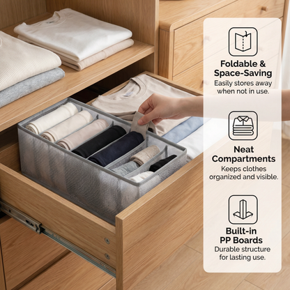Foldable Clothes Organizer Box with Handles