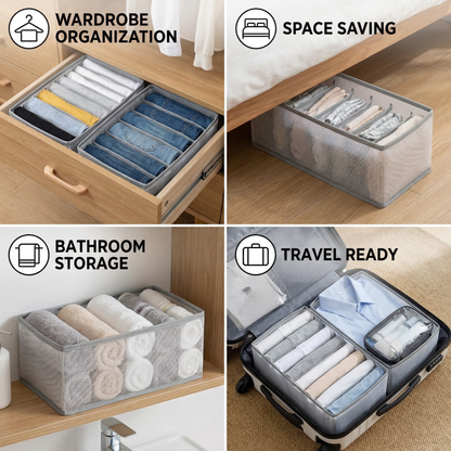 Foldable Clothes Organizer Box with Handles